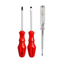 Lexroo Aee 3'lü Tornavida Seti 5x100 Mm Düz + Yıldız + Kontrol K