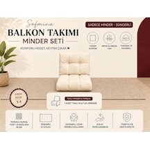 Tekli Koltuk 1-1 Minderi Balkon Bahçe Teras Kafe Minderi Bej