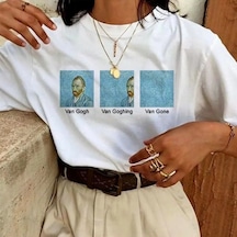 Hazego Unisex Baskılı Oversize T-shirt - Beyaz