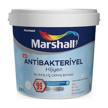 Marshall Antibakteriyel Hijyen Silinebilir Iç Cephe Boyası 2.5Lt= (278640940)