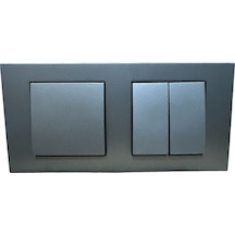 Ovivo Grano Füme Anahtar +komütatör +ikili Çerçeve Set
