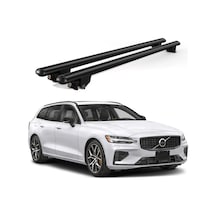 Kanca Volvo V60 Cross Country 2019 Ve Sonrası Uyumlu Siyah Kilitli Ara Atkı 120cm Port Bagaj Tavan Barı