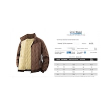 Kışlık Erkek Polar Astarlı Kalın Dik Yaka Ceket Kuzu Yünü Pamuklu Ceket Gri