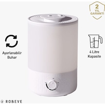 Robeve Rbh-02 Ultrasonik Hava Nemlendirici 4 Litre Buhar Makinesi Ve Aroma Difüzörü Otomatik Kapanma Özelliği