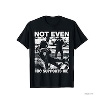 Flood Of Style Not Even İce Supports İce Erkek Kadın Tişörtü %100 Pamuklu Tişörtler Kısa Kollu Üstler 0119-1 Siyah