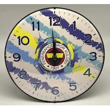 Lisanslı Duvar Saati Renkli 0240-beyaz-şekilli-48cm