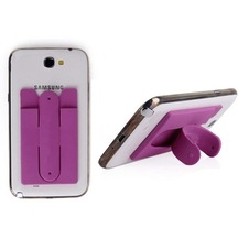 Microcase Touch U Telefon Tablet Silikon Stand Kart Koymalı Mor