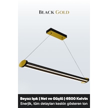 Mira Gold Lineer Led Sarkıt Avize Kumandalı Dim Edilebilir Aşağı Işık Beyaz Işık