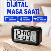 Fotoselli Dijital Masa Saati Aydınlatmalı Alarm Ve Tarih Göstergeli Renkli