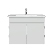 Flexio 65 Cm Kapaklı Katlanabilir Lavabo Dolabı 270 Derece Beyaz Set