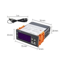 Stc-1000 Ac 110-220v 10a Lcd Ekran Sıcaklık Kontrol Termostatı Ntc Problu
