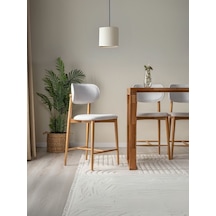 Polo Bohem Ahşap Bar Sandalyesi Natural