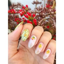 Mini Limonlar Tırnak Dövmesi Tırnak Tattoo Nail Art Tırnak