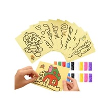 Büyük Boy Kum Boyama Seti, A4 Boyutunda, 10 Adet