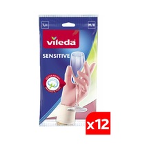 Vileda 12 Paket Sensitive Orta Boy Bulaşık Eldiveni No:8