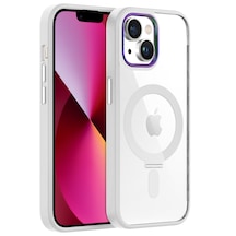 Apple Uyumlu iPhone Buff 13 Bumpermag Kılıf White