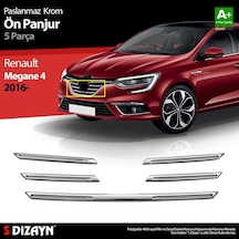 S-dizayn Renault Megane 4 Krom Ön Panjur 5 Prç. 2016-2020 A+ Kalite