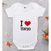 Bk Gift Bk Kids I Love Tokyo Tasarımlı Bebek Body Zıbın - Model 1 0-3 Ay Sarı