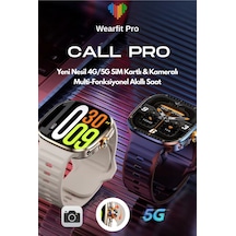 Wearfitpro Call Pro 4g/5g Sim Kartlı Btk Kayıtlı Kameralı 1100 Mah Batarya 54mm Amoled Ekranlı Yeni Akıllı Saat