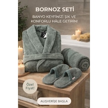 Özdilek Colourist Banyo Bornoz Seti Zümrüt S-m Beden Yeşil