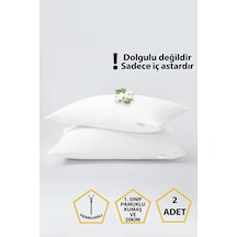 2'li Bebek Yastık İç Astarı , 35x45 Yastık Mitili , Pamuklu Yastık Şiltesi , Fermuarlı Yastık Kılıfı Beyaz