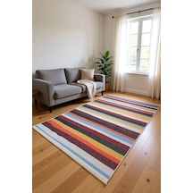 Blghome Dokuma Tabanlı Dijital Baskı Halı Blg3814 Renkli