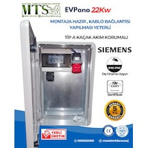 Mtsevcharger 22kw Trifaze Sıemens Tip A Kaçak Akım Röleli Kilitlenebilir Kombinasyon Kutusu Panosu 5x32a Ip66 Dış Ortama Uygun 11-22kw
