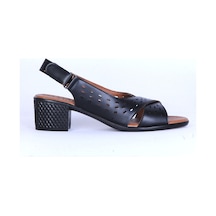 Moda Ayakkabı 548 Kadın 5cm Topuklu Sandalet Ayakkabı Siyah