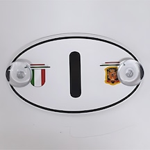 Italya I Harfi Cam Süsü Pleksi Vantuzlu Arma