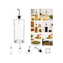 Yağdanlık Paslanmaz Çelik Dökme Uçlu Yağlık Sirkelik Yağ Şişesi Zeytinyağı Ve Sirke İçin Akıtmaz 700 Ml Şeffaf Çok Renkli