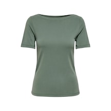 Only Kadın Kayık Yaka Yeşil T-shirt - 15367559 Yeşil