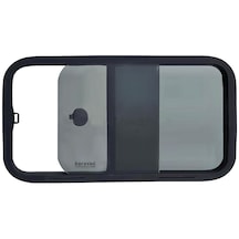 Sürgülü Karavan Camı 100x50cm Oval Köşe Yerli-76 Çok Renkli
