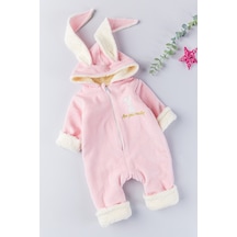 Babymod Tavşan Figürlü Kışlık Welsoft Kadife Astronot Kız/erkek Bebek Tulum 001