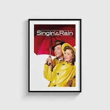 Singin İn The Rain 1952 Film Posteri Tablo Çerçeveli Poster Duvar Dekorasyonu Siyah Çerçeveli Tablo Siyah Çerçeveli Tablo Dn11d343sıyah
