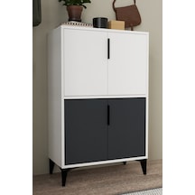 1402 Ada Ayakkabılık 4 Raflı 4 Kapaklı Çok Amaçlı Dolap Kiler Antrasit Beyaz Antrasit - Beyaz 1402 Ada Ayakkabılık 4 Raflı 4 Kapaklı Çok Amaçlı Dolap Kiler Antrasit Beyaz Antrasit - Beyaz