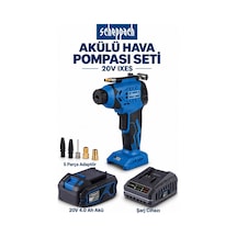 Scheppach C-ac20-x 20v Akülü Hava Pompası Seti 4.0 Ah Akü, Şarj Cihazı Ve Adaptörler