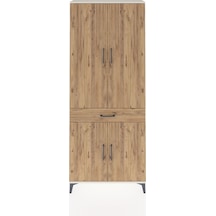 Arges Dolap 4 Raflı Tek Çekmeceli 4 Kapaklı 88x30x221 Aytaşı-çam Aytaşı