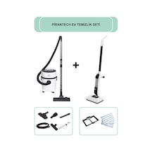 PiranTech ES-07 Panda Islak & Kuru Elektrikli Süpürge + CB-702 Buharlı Mop