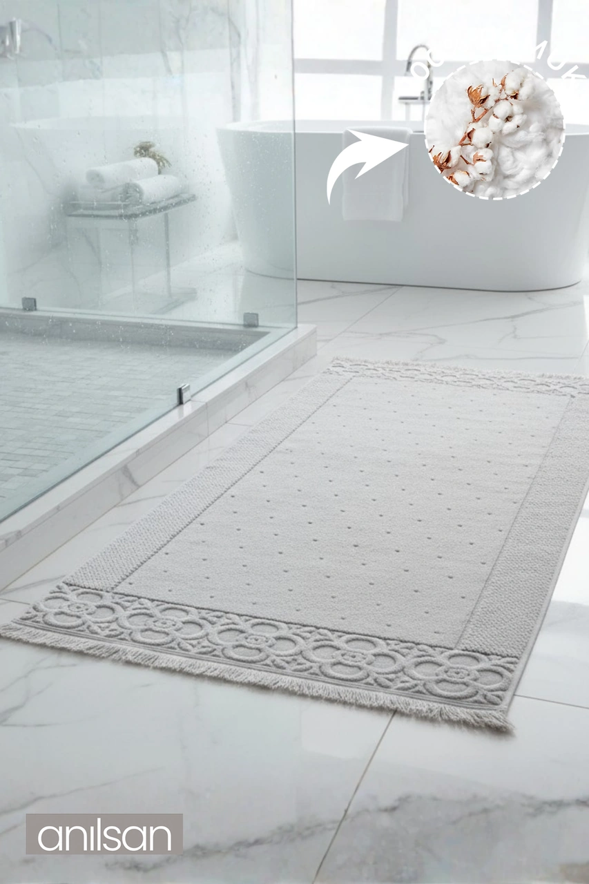 Fesun Bej Ayak Havlusu - 60x130cm, 690gr, %100 Pamuk, Spa Ve Otel Banyo Paspası, Günlük Kullanıma Uygun Kırmızı