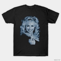 Tarzsokak Dolly Parton Flipping The Bird Erkek Kadın Tişörtü %100 Pamuklu Tişörtler 3xs-3xl Üstler 1224 Çok Renkli