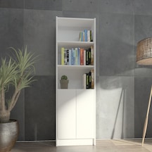 Kuta Flat56 Kitaplık 2 Kapaklı Kütüphane Çok Amaçlı Dolap (498404075)