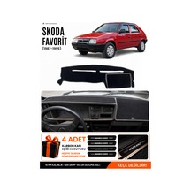 Skoda Favorit 1987-1995 Uyumlu Torpido Koruma, Torpido Örtüsü, Torpido Kılıfı - Siyah-gri - Sk003