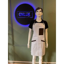 Cafe Garson Şef Önlük Modelleri Boyundan Askılı Önlük