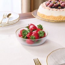 Angg Design Selen Yuvarlak Cam Servis Kasesi - 16 Cm Renkli