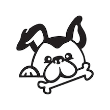 Köpek Ve Kemik Oto Motor Laptop Duvar Folyo Sticker 50x50 Cm