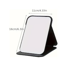 Cordial Black Portable Folding Mirror - Tek Taraflı Makyaj Aynası, Taşınabilir Kompakt Tasarım Siyah