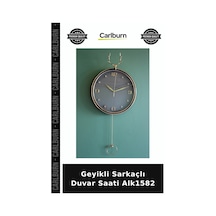 Özel Üretim Dekoratif Salon Ahşap Hediye Geyikli Sarkaçlı Duvar Saati Alk1582