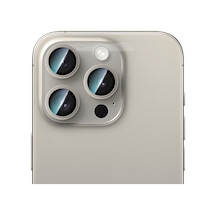 İphone 16 Pro Max Uyumlu Caseworld Alloy Serisi Oleofobik Anti Reflective Kamera Lens Koruyucu Gri