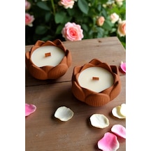 Bernami Mum Pinterest 2' Li Lotus Model Kiremit Rengi Beton Mum Seti Diğer
