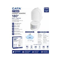 Ct-9240 Hareket Sensörü 180 Max. 12 Metre Dış Mekan Sensörü Ip44